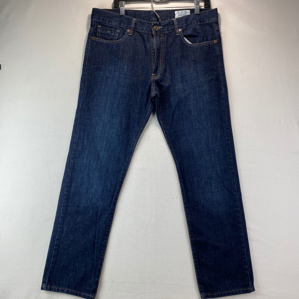 Silver Plate Jeans Co. Crotch Serie 18000 Basics Men 34x30 Dark Blue Denim Jeans